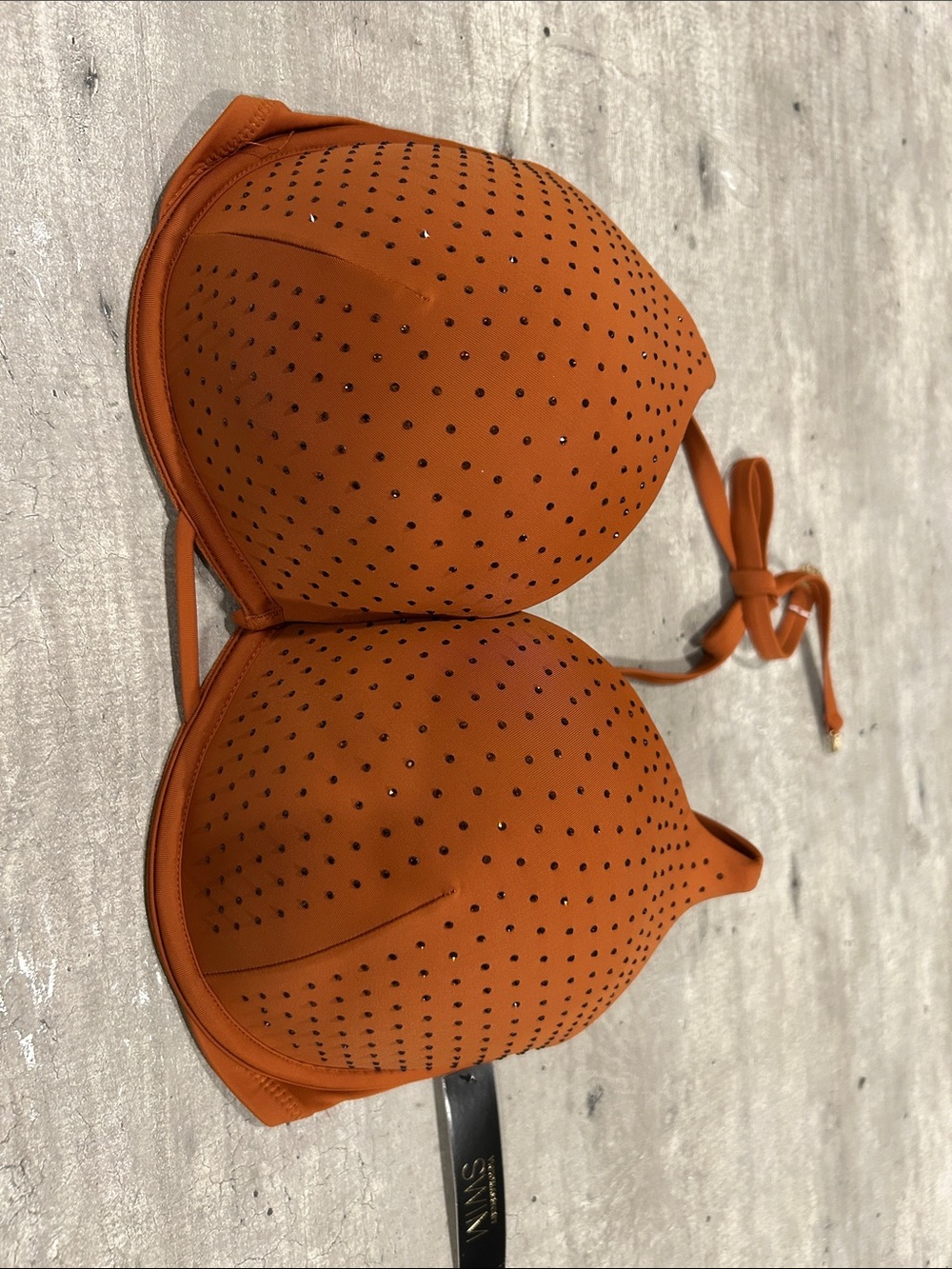 Victoria's Secret Cinnamon Brown Diamante Add 2 Cups Push Up Bikini bra size 34D